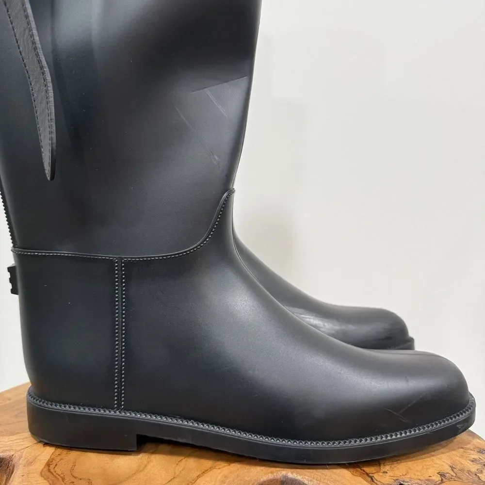Burberry Rubber Knee-High Rain Boots Women's Size EU 39 US 9 - Picture 6 of 16